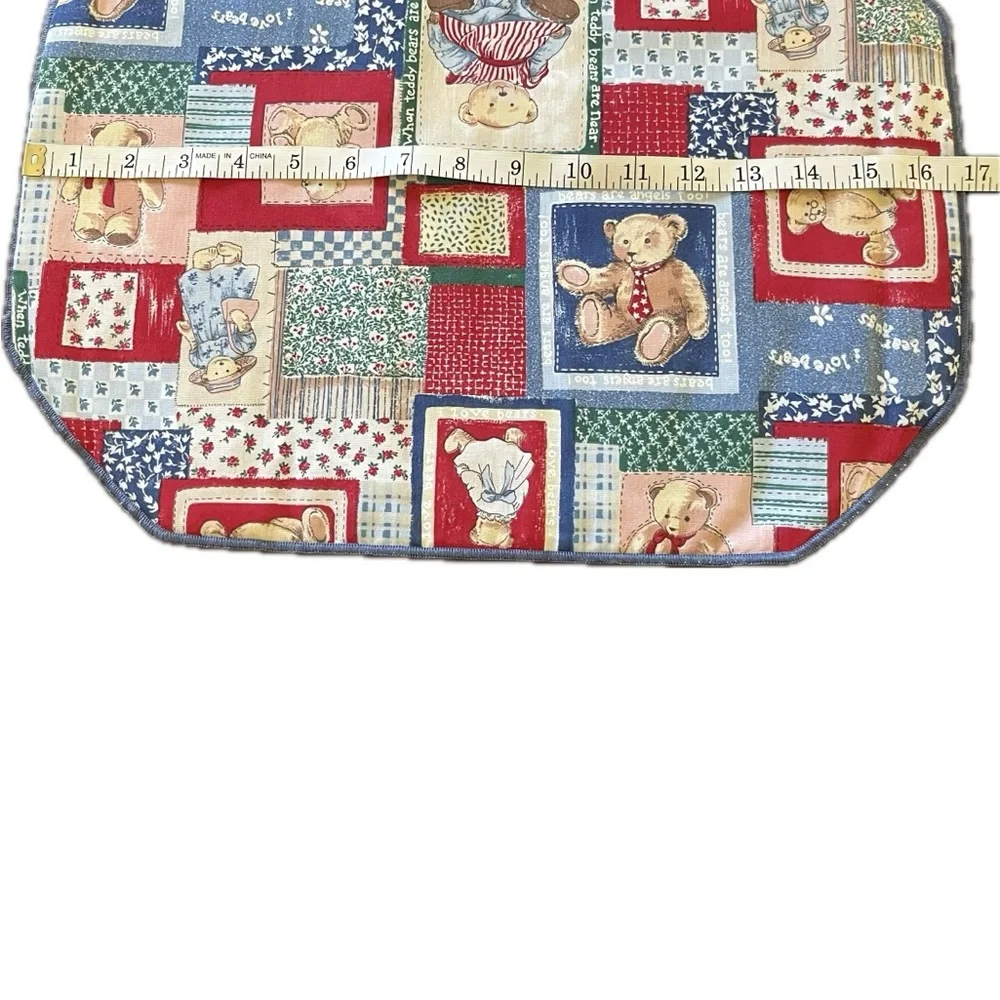 4 bear Placemats bear hugs little hearts, never fear when teddy bears are near